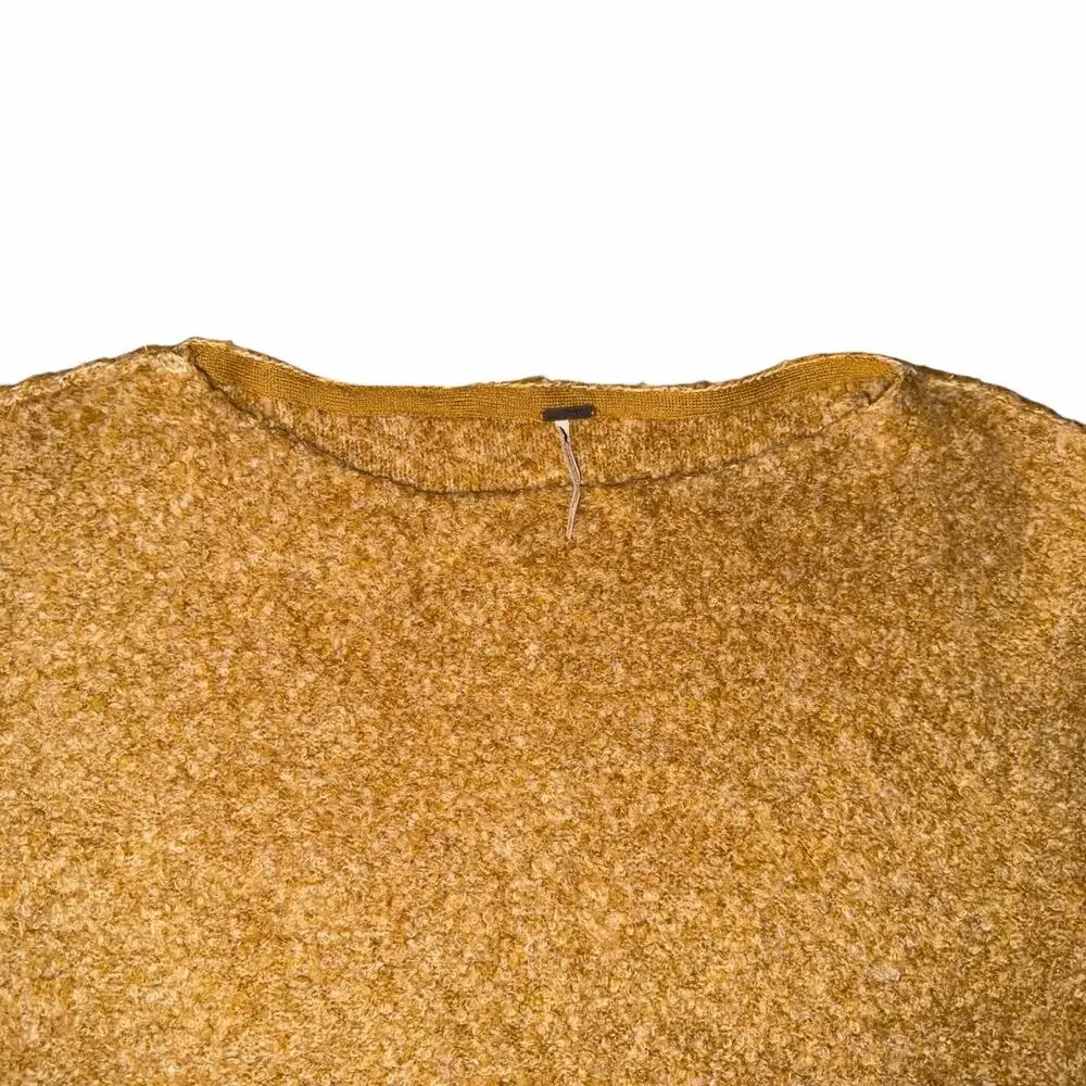 Free People Moira Slouchy Tunic Sweater Honey Marled Knit Small